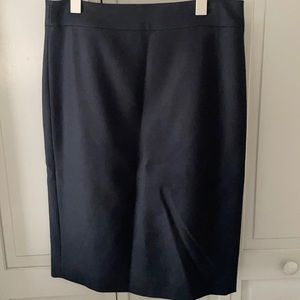 JCrew No.2 Pencil Black Wool Lined Skirt Size 8